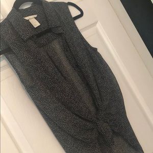 Polka dot button blouse